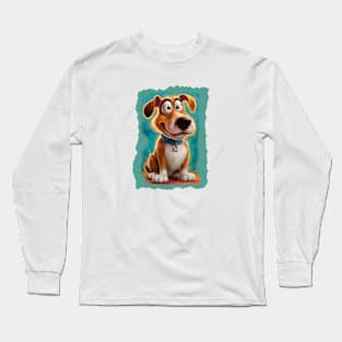 Cute Cartoon Style Puppy Long Sleeve T-Shirt